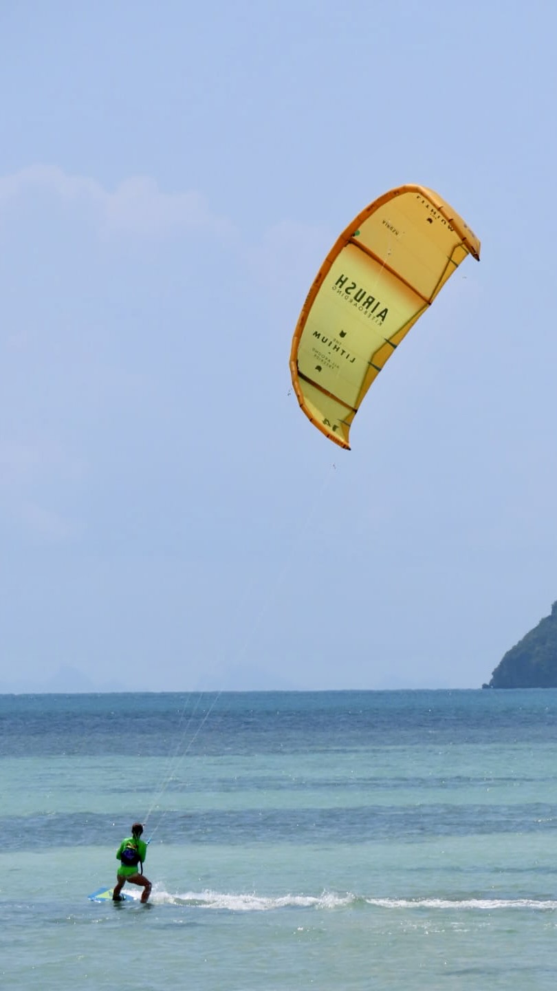 Kitesurfing off the shore of Koh Phangan